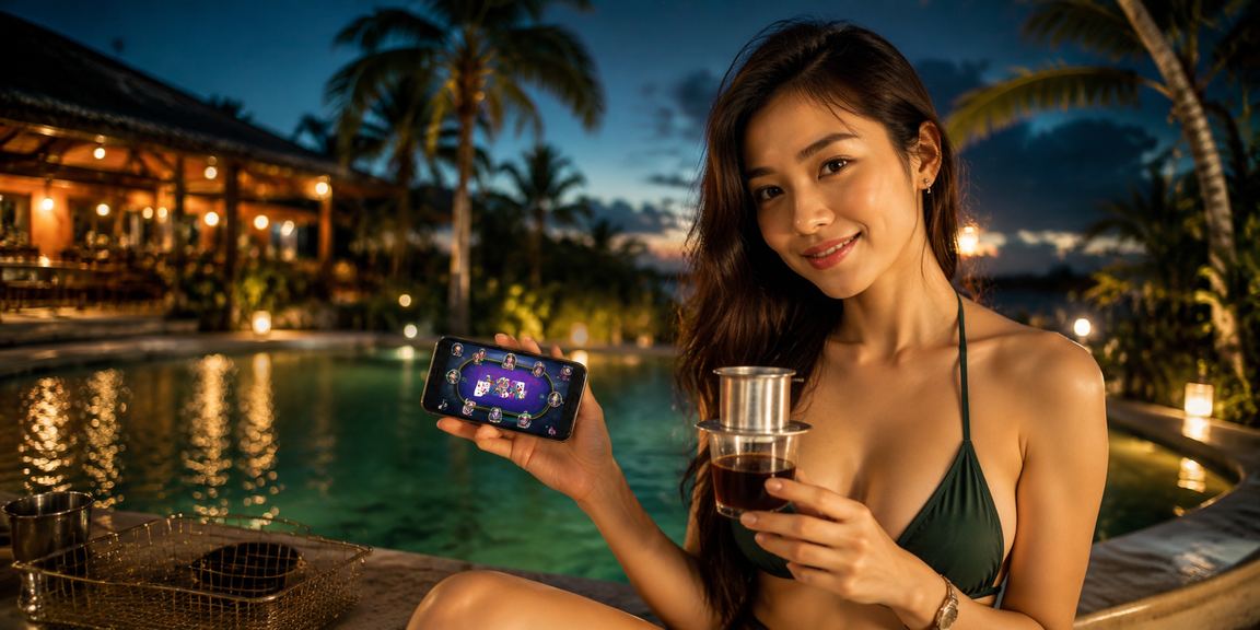 Người dùng tại Buôn Ma Thuột thưởng thức cà phê và trò chơi bài trực tuyến trong không gian yên bình